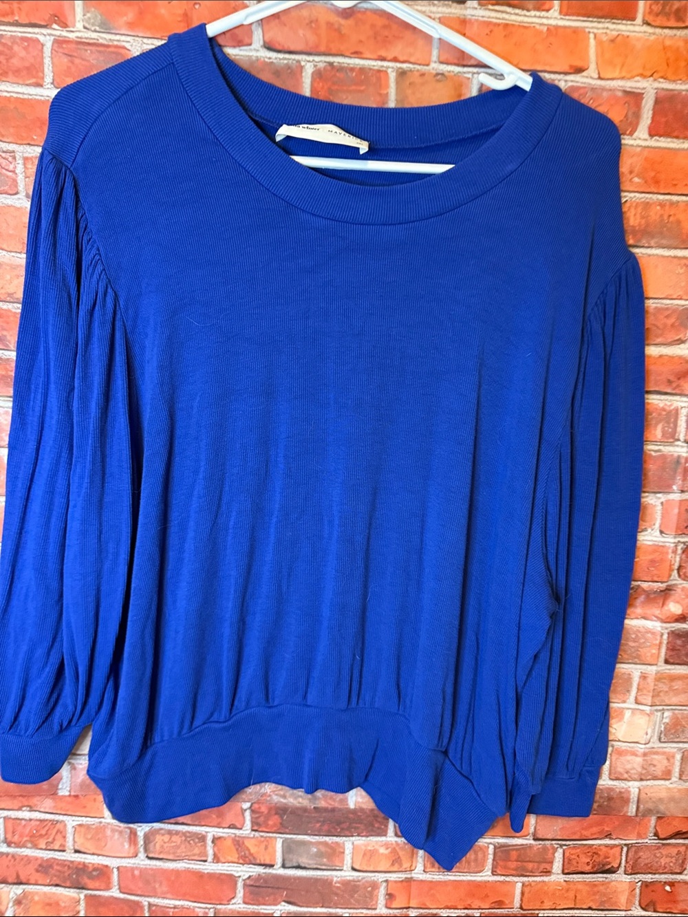 Vada Winter x Maverick Relaxed Royal Blue Long-Sleeve Pullover Sweatshirt
